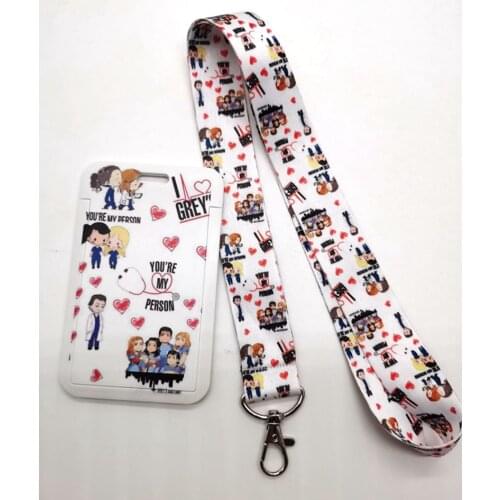 1 set Doctor nurse lanyard card Lanyard Key Lanyard Cosplay Badge ID Cards Holders Neck Straps Keychains