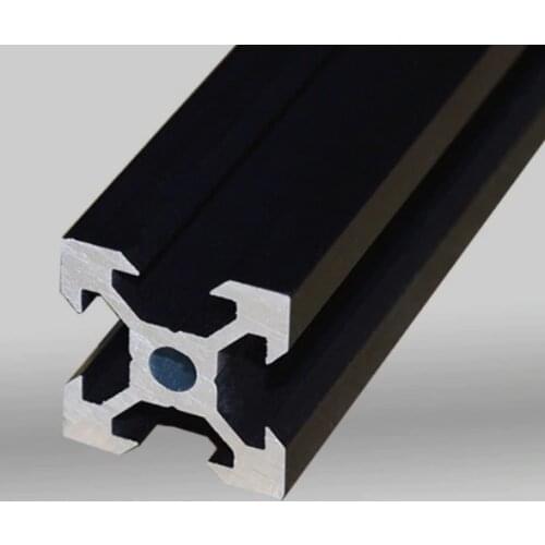 1pc 500mm Aluminum Profile European Standard Black 2020 V-Slot Aluminum Profile Extrusion Frame For CNC 3D Printers Laser Stand