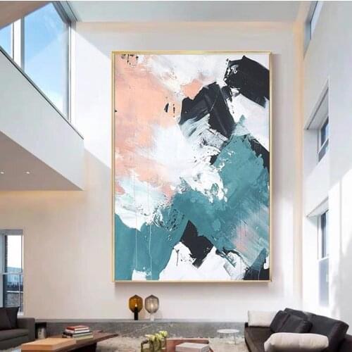 100% handmade abstract large color painting modern mural living room decoration painting large size can be customized