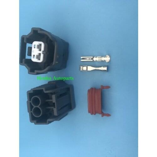100pcs/lot 6195-0043 2 Pin/Way Female Auto Connector Waterproof Fuel Injector Connector