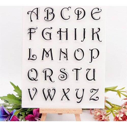 14x18CM 26 alphabet magic Transparent Seal Clear Stamps Silicone Seal Roller Stamps DIY Scrapbook Album / Card Production