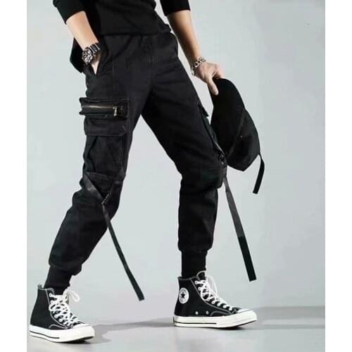 2021 Mens Pants Hip Hop Harajuku Men Clothing Casual Men Trousers Fashion Korean Style Streetwear Joggers Cotton Cargo Men Pant