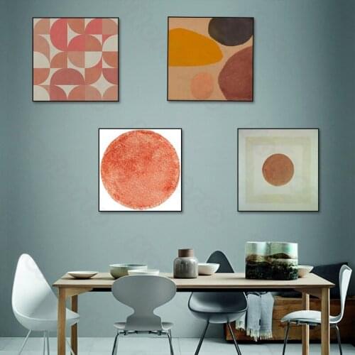Abstract Red Yellow Geometric Pictures Nordic Style Canvas Painting Posters Prints for Living Rooms Bedroom Home Wall Decorati