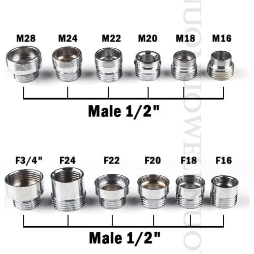 2PCS Kitchen Water Purifier Faucet Aerator Adapter Water Purifier Accessories 1/2" Stainless Steel Thread Connector Faucet Joint