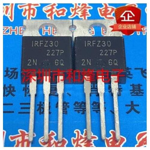 Free shipping 50PCS IRFZ30 TO-220 50V 30A