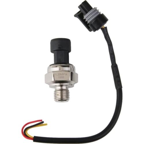 DC 5V G1/4 Pressure Sensor Transmitter Pressure Transducer 1.2 MPa 174 PSI For Water Gas Oil Fuel Air Carbon Steel Alloy