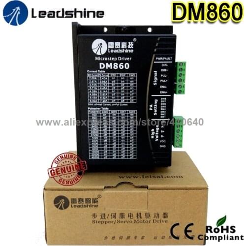 1 Piece GENUINE Leadshine DM860 2-Phase 32-Bit DSP Digital Stepper Drive of 20 to 80 VDC Voltage and 2.4 - 7.2A Output Current