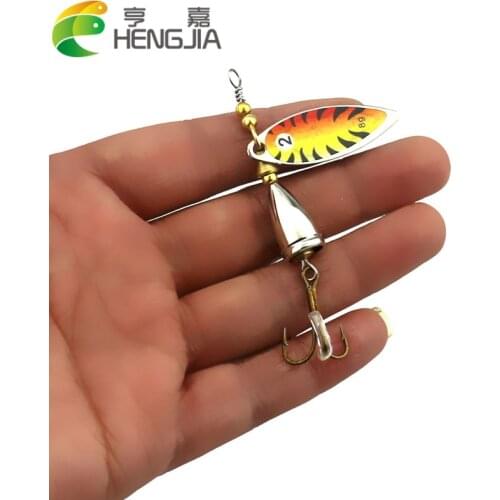 HENGJIA 1PC Spinner bait spoon bait Fishing Lures 7.8CM 10G Hard Fishing Tackle Metal Isca Artificial Sequins Fishing hooks