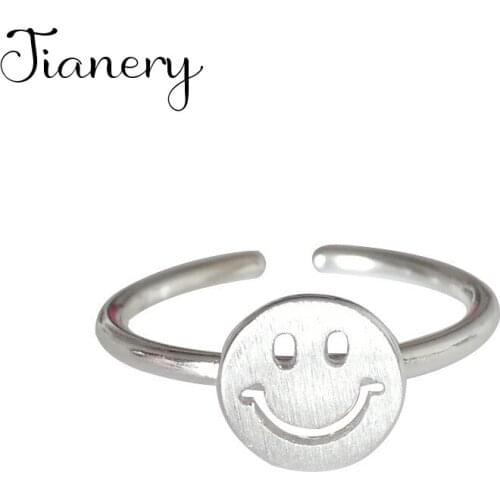 Summer Bohemian Ethnic Smile Face Ring For Women Female Fashion Finger Rings Korean Girl Party Gift Gothic Jewelry