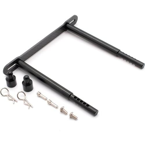 KYX Racing Metal Carbon Fibre Rear Body Mounts Posts Car Shell Column Bracket for 1/10 RC Crawler Car Axial SCX10 II 90046