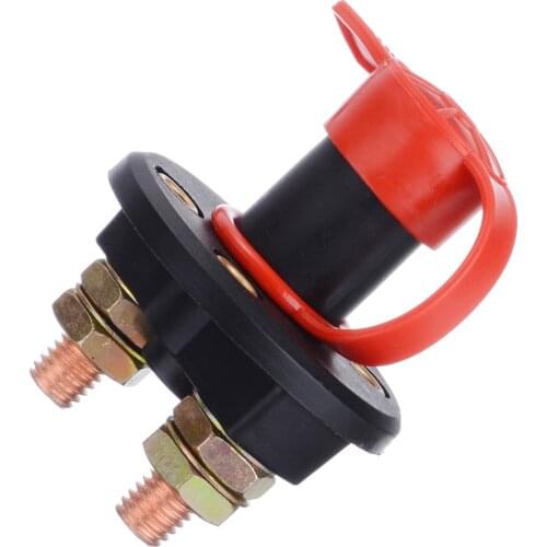 Mayitr 12V Battery Main Switch Disconnector Boat Car Load Switch With 2 Removable Keys Truck Boat Car Battery Disconnect Switch