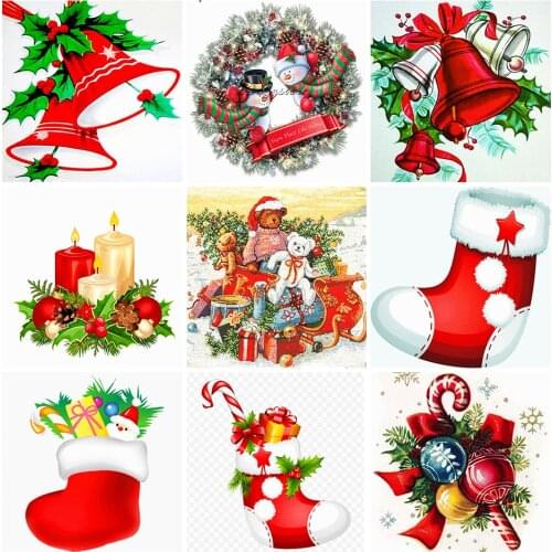 5D DIY Diamond Painting Christmas Square Diamond Kit Painting Embroidery Mosaic Cross Stitch Wall Sticker Gift Home Decoration