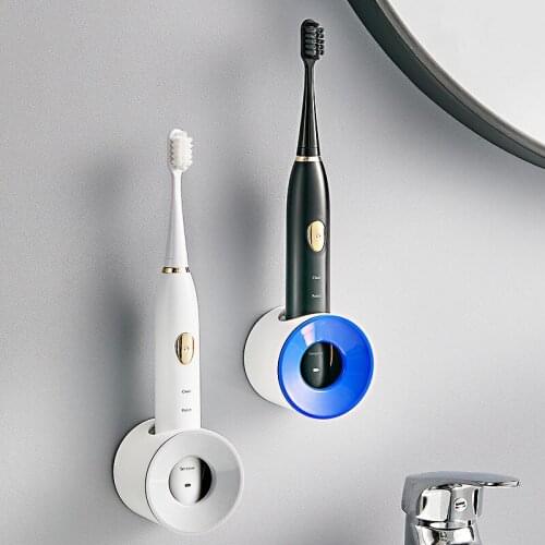 Wall Mounted Electric Toothbrush Holder Multifunctional Bathroom Toothbrush Holder Punch-free Shelf Bathroom Products