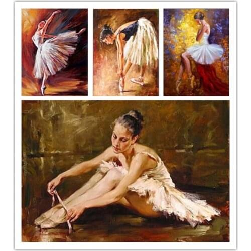 New Diamond Painting Ballerina Diamond Embroidery Ballet Pictures Home Decoration Diamond Mosaic Dancer Omnidirectional / Square