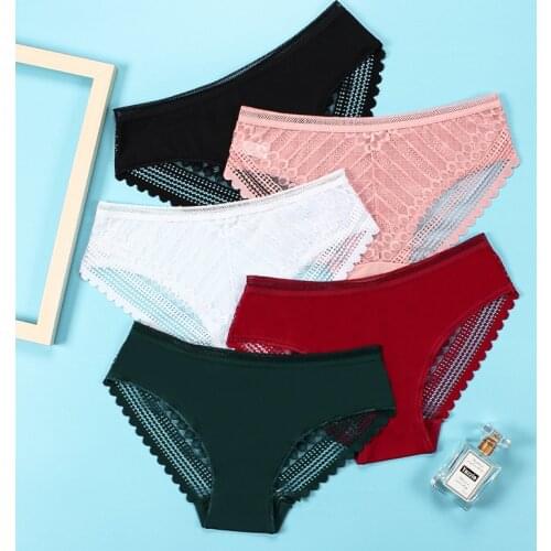 2021 New Luxury Ice Silk Striped Seamless Womens Underwear Transparent Lace Panties Lingerie Sexy Low-Waist Female Briefs Tanga