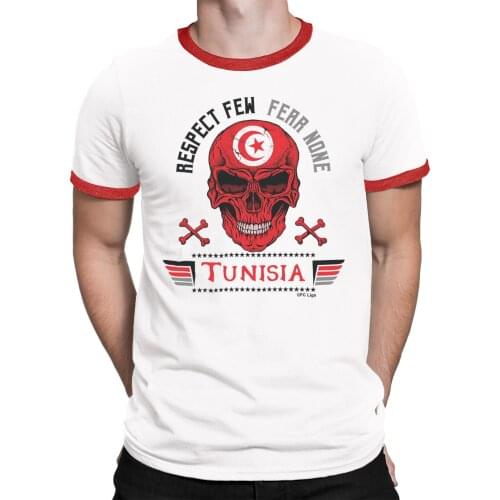 Novelty Mens 3D Printed Short Sleeve T Shirt MenS Tops Tunisia Mens Respect Few Fear None T-Shirt Footballer 2019 T Shirt