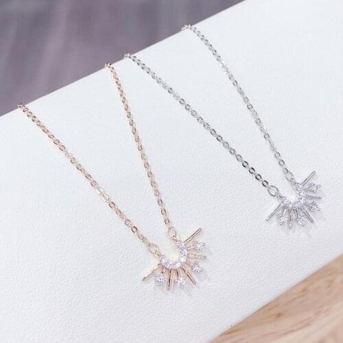 BOTU 2021 New Fashion Creative Sunshine Exquisite Necklace Ornament Elegant Pendant Necklace Accessories for Women