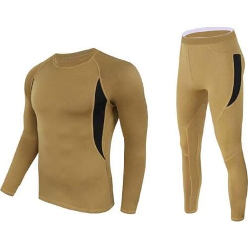 Autumn Winter Thermal Underwear Men Set Quick Dry Mens Cycling Suits Running Compression Sport Sets Fitness Jogging Sportswear