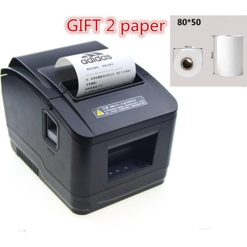 Gift 2 rolls of paper Factory high-quality 80mm thermal receipt printer automatic cutting printing USB port /Ethernet port