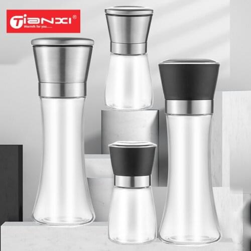 TIANXI 304 Stainless Steel Manual Salt Pepper Grinder Spice Salt and Pepper Adjustable And Easy To Use Kitchen Tools