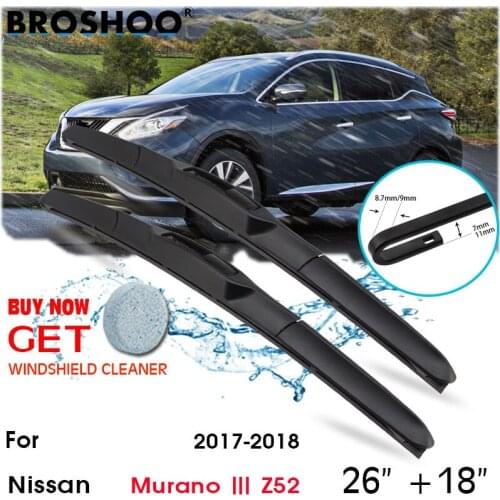 Car Wiper Blade Front Window Windscreen Windshield Wiper Fit Blades Accessories For Nissan Murano III Z52 26"+18" 2017-2018