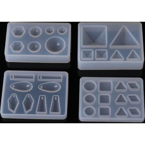 Silicone Mold DIY Geometric Triangle Mirror Craft Jewelry Making Decorative Cake