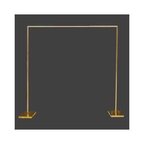 Wedding props, stage background, background, iron art decoration, flower stand, customized golden wedding square arch shelf