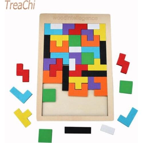 Tetris Shaped Puzzle Wooden Shaped Puzzle Kindergarten Children Share Gifts Small Gifts Home Decoration Accessories
