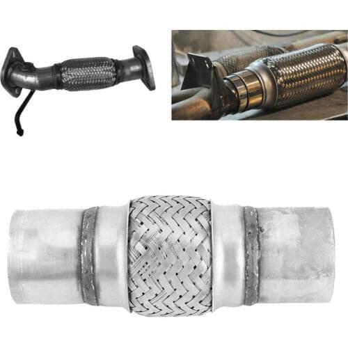 Exhaust Flex Pipe Stainless Steel Corrugated Flexible Joint Tube Universal Parts 1.75x8in 2.5x6in 1.75x10in