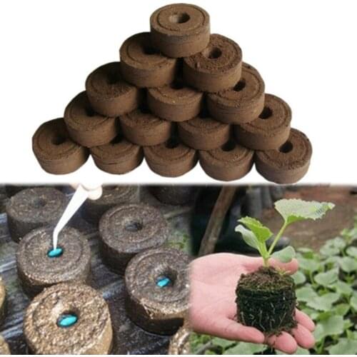 10pcs Flower Plant Starter Nursery Pot Planter Peat Soil Pellets Herbs Starting Plugs Flowers Plants Block Gardening Tools