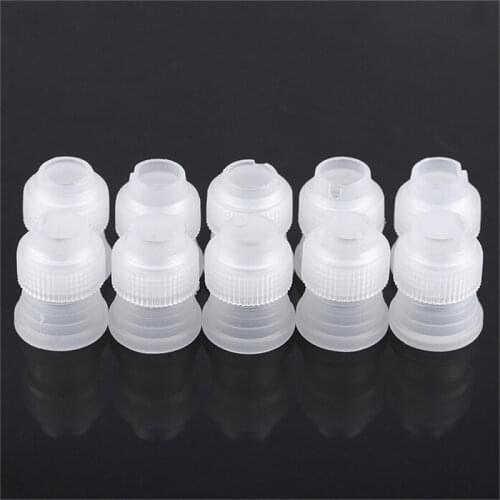 10pcs/Set Coupler Adaptor Icing Piping Nozzle Bag Cake Flower Cream Pastry Decoration Tool DIY Cake Decorating