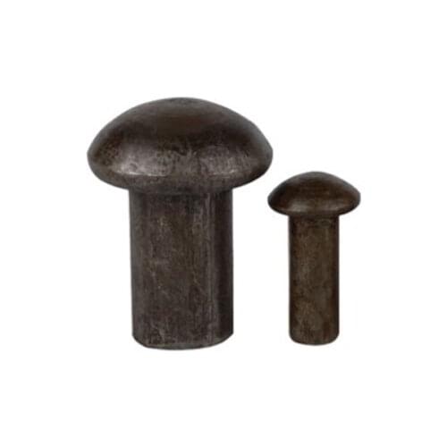 10pcs M5 Round head rivet Semicircular heads Solid rivets Iron color GB867 25mm-55mm Length