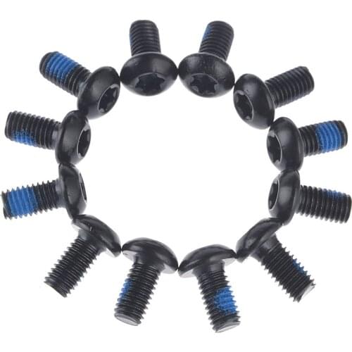 12pcs T25 Stainless Steel Cycle Bicycle Brake Disc Bolts Screw Bike Brake Rotor Bolts MTB Cycling Screws Bicycle Accessories