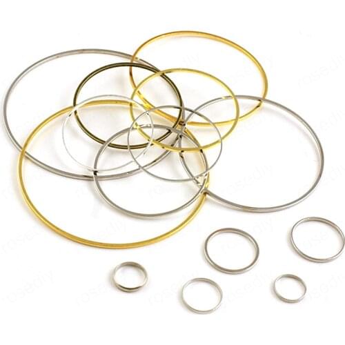 13077)Diameter 8MM to 70MM Round Brass Closed Rings Connect Rings Jewelry Making Findings More color can picked