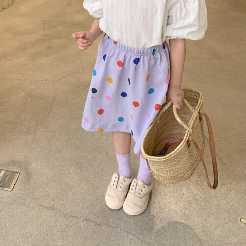 2-9 Y Baby Girls Skirts Summer New Arrival Baby Colorful Balloons Skirt Korean Style Fashion Cute Skirts for Girl Kids Clothing