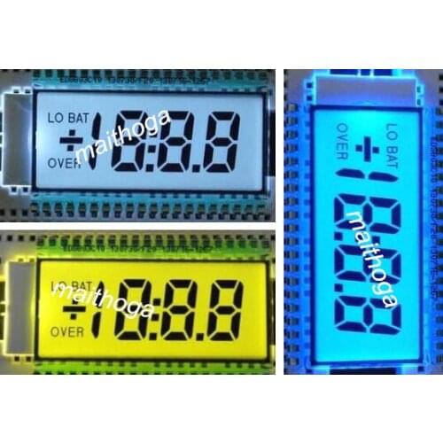 40PIN TN Positive 3-1/2 Digits Segment LCD Panel Yellow Green/White/Blue/Grey Backlight 5V