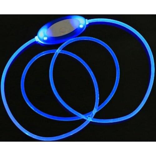 Pet Outdoor Walking Accessory Flashing LED Adjustable Illuminated Dog Collar Battery Rechargeable