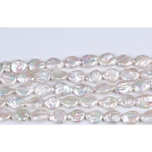 Big Size 17-18mm White Drop Shape Loose Beads Natural Freshwater Baroque Pearl Strand For Jewelry Making