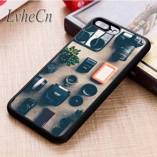 LvheCn Camera kit photography phone Case cover For iPhone 5 6 6s 7 8 plus X XR XS max 11 12 Pro Samsung Galaxy S7 edge S8 S9 S10