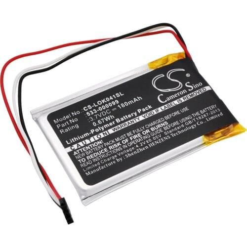 CS 130mAh / 0.48Wh battery for Logitech ik1041, Keys-To-Go 533-000099, AHB222535PJT