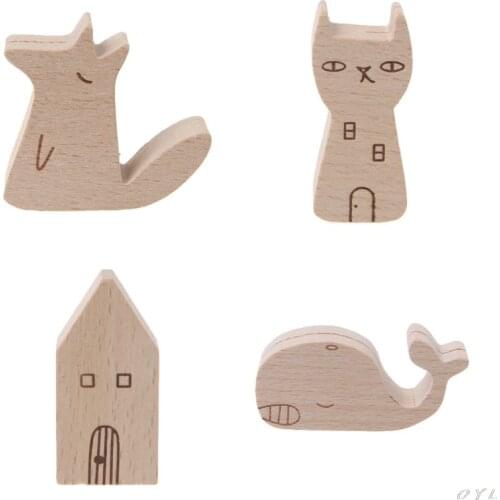 Cute Cartoon Animal Wooden Information Folder Photo Clip Note Memo Notes Display Board Clamps Message Stand Holder