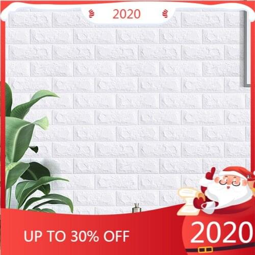 DIY Self Adhensive 3D Brick Wall Stickers Living Room Decor Foam Waterproof Wall Covering Wallpaper For TV Background Kids Room