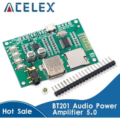 BT201 Dual Mode 5.0 Bluetooth Lossless Audio Power Amplifier Board Module Tf Card U Disk Ble Spp Serial Port Transparent Trans