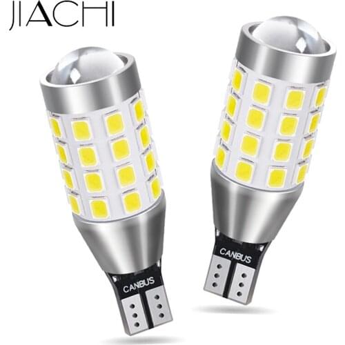 JIACHI 100pcs 921 912 W16W LED Bulbs T15 Car Reverse Lamp Canbus Error Free Auto Signal Light Parking Backup Lights White 12-24V