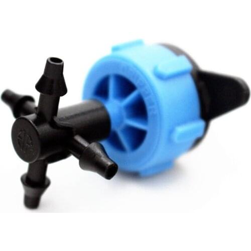 200pcs Pressure Compensating Dripper 1/8inch Barbs 5 Branches for 3mm/5mm Tubing Arrow Dripper Drip Irrigation Fittings S104