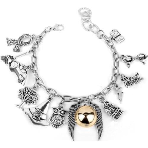 Horcrux Pendant Combination Bracelet Sorting Hat Hedwig Golden Snitch Car Scar Halloween Cosplay Accessory Wizard Cosplay