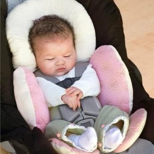 Waterproof Baby Stroller Cushion Mats Car Seat Accessories Head Support Belt Shoulder-sided Protective Cover Neck Protection Pad