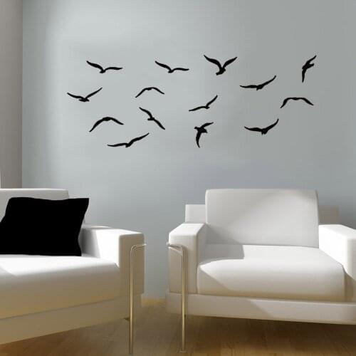Flying Birds Wall Sticker Animals Wall Art Decal For Living Room Bedroom Removable Wall Decor Vinyl Mural dw7847