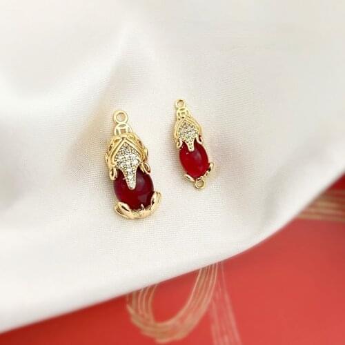 Copper Plated Real Gold Lucky Pixiu Jewelry Material Nafu Transit Chinese Style Accessories DIY Earrings Necklace Bracelet