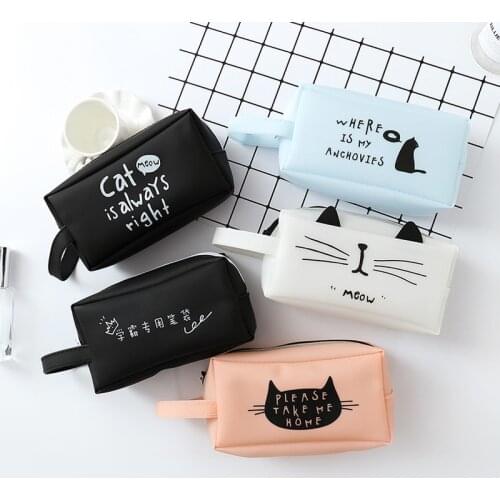 Silica Gel Cat Cute Pencil Case School Etui Pencil Bag Estuche Escolar Stationery Trousse Scolaire Stylo
